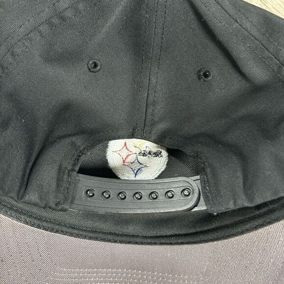 Vintage Pittsburgh Steelers Hat Snapback NFL Football Twins Enterprise Black Cap - Picture 2 of 8